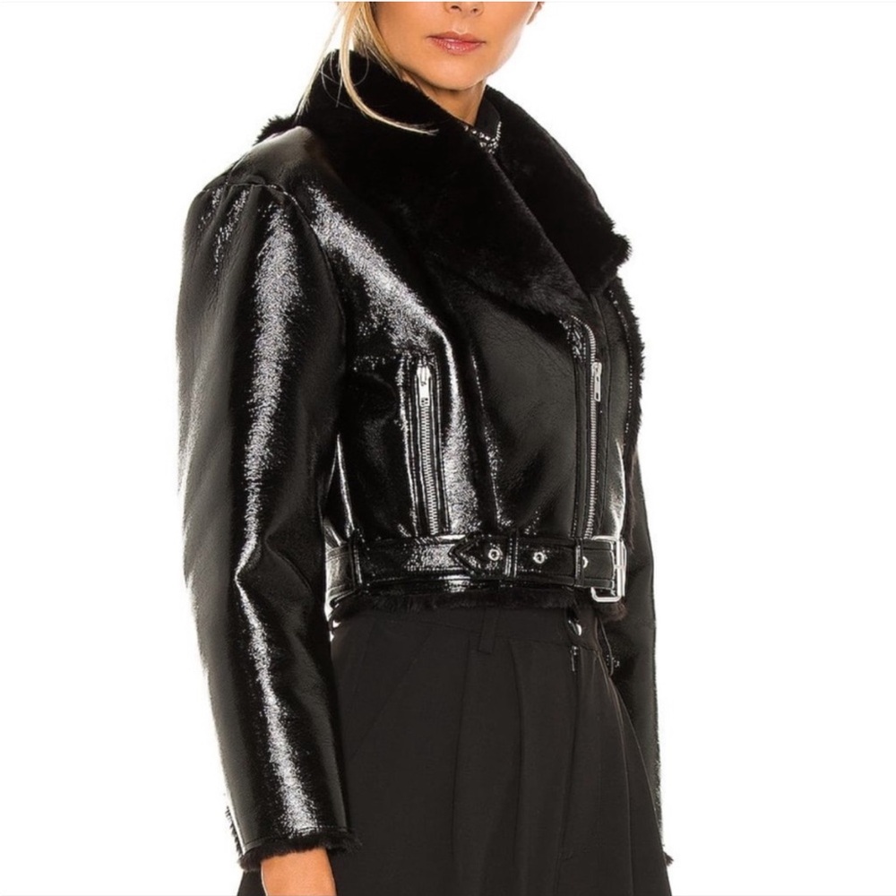 Black Faux Sherling Jacket